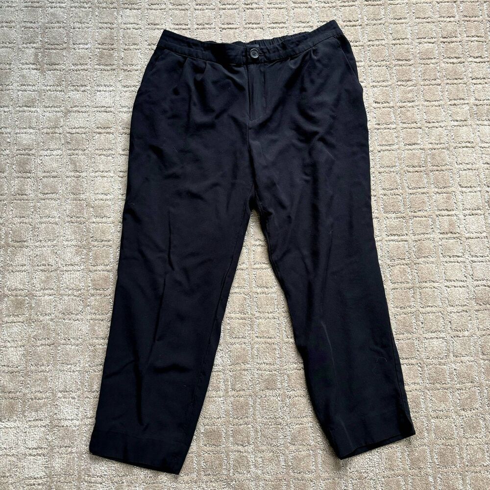 Madewell Cropped Pants Womens Medium Black Weekend Casual Travel Easy Comfort
